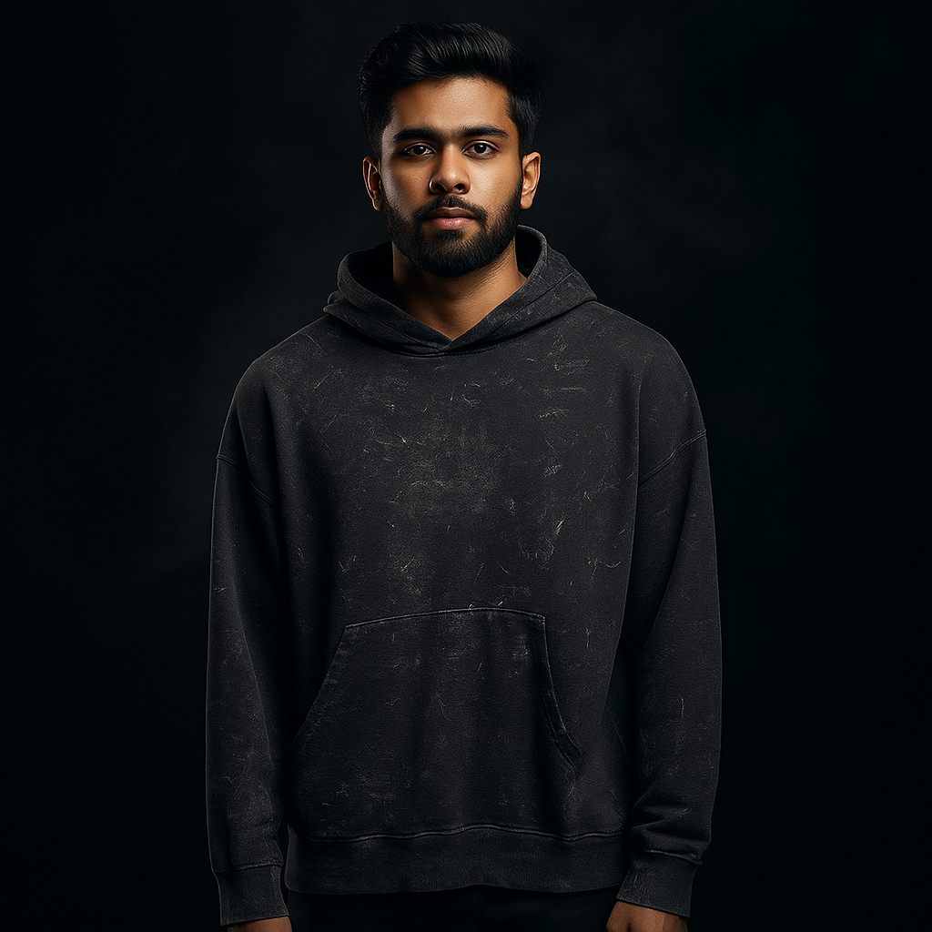Oversized Black Acid Wash Hoodie – Lushanza | Where Trend Begins